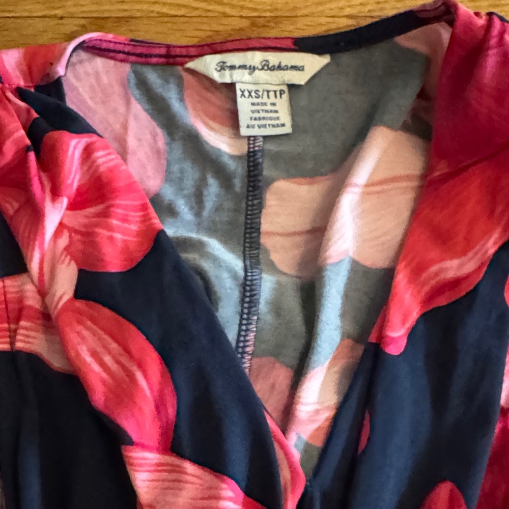 Floral Pink and Black Women's Maxi Dress - Picture 3 of 3